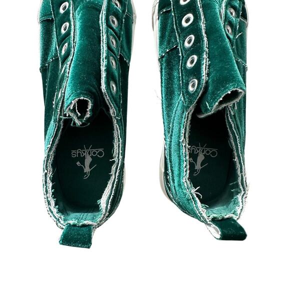 Corkys Babalu Women's Sneakers Green Velvet sz 7 - Picture 4 of 5